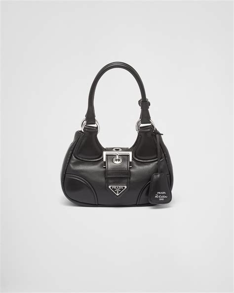 prada moon padded nappa-leather bag|Black Prada Moon padded nappa.